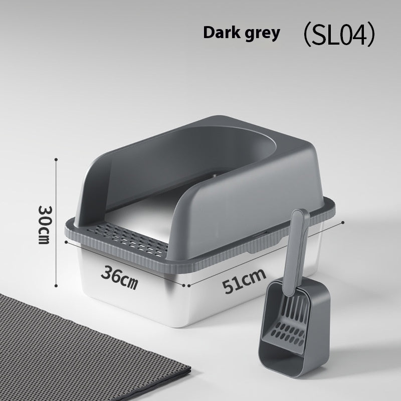 Stainless Steel Litter Box Easy To Clean Widen And Thicken