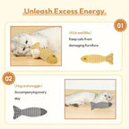 3 Pcs Catnip Toys Fish Cat Toys Self Play Cat Toys For Indoor Cats And Kitten Catnip Cat Toy Interactive Kitten Exercise Kicker Toys For Indoor Cats
